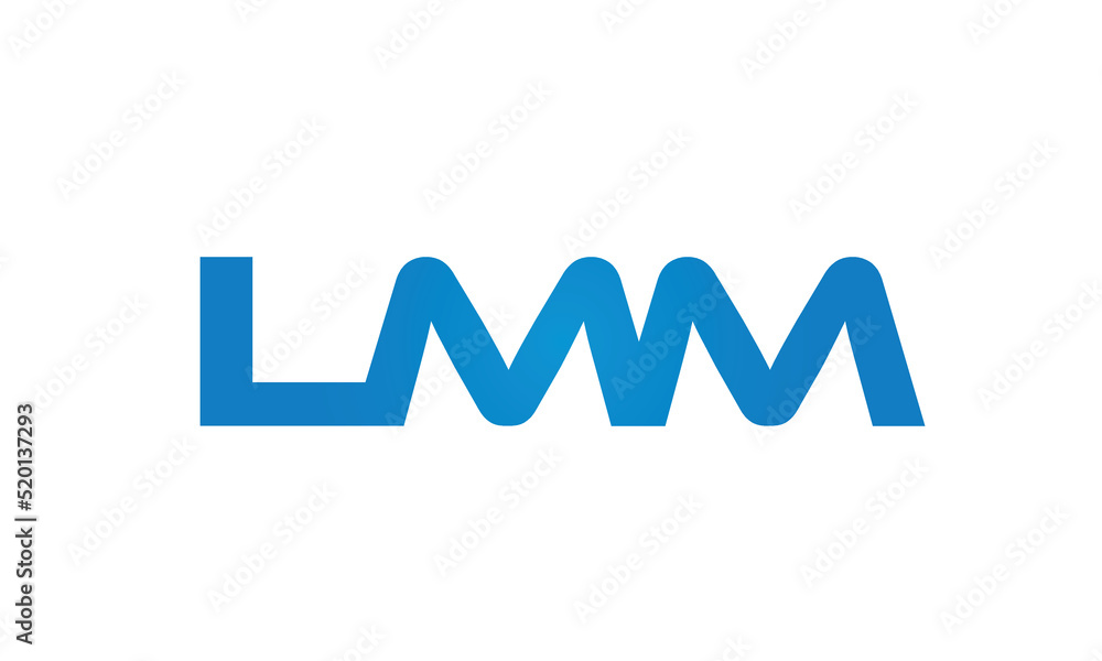 Connected LMM Letters logo Design Linked Chain logo Concept