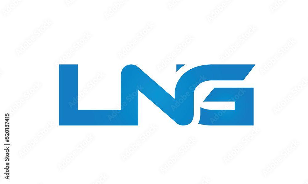 Connected LNG Letters logo Design Linked Chain logo Concept Connected LNG Letters logo Design Linked Chain logo Concept