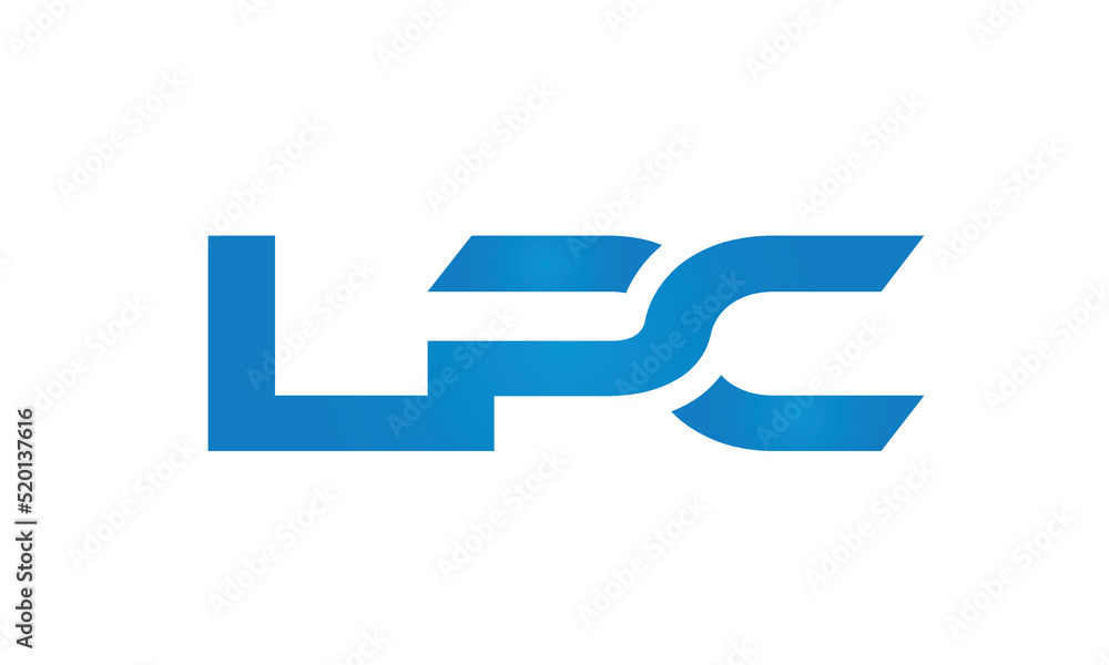 Connected LPC Letters logo Design Linked Chain logo Concept Connected LPC Letters logo Design Linked Chain logo Concept
