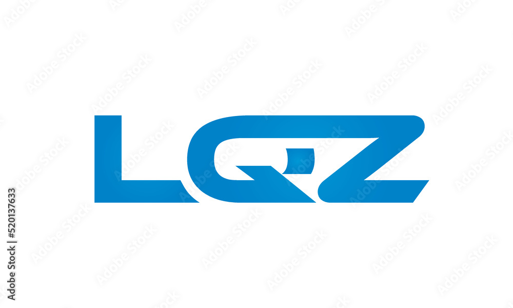 Connected LQZ Letters logo Design Linked Chain logo Concept Connected LQZ Letters logo Design Linked Chain logo Concept