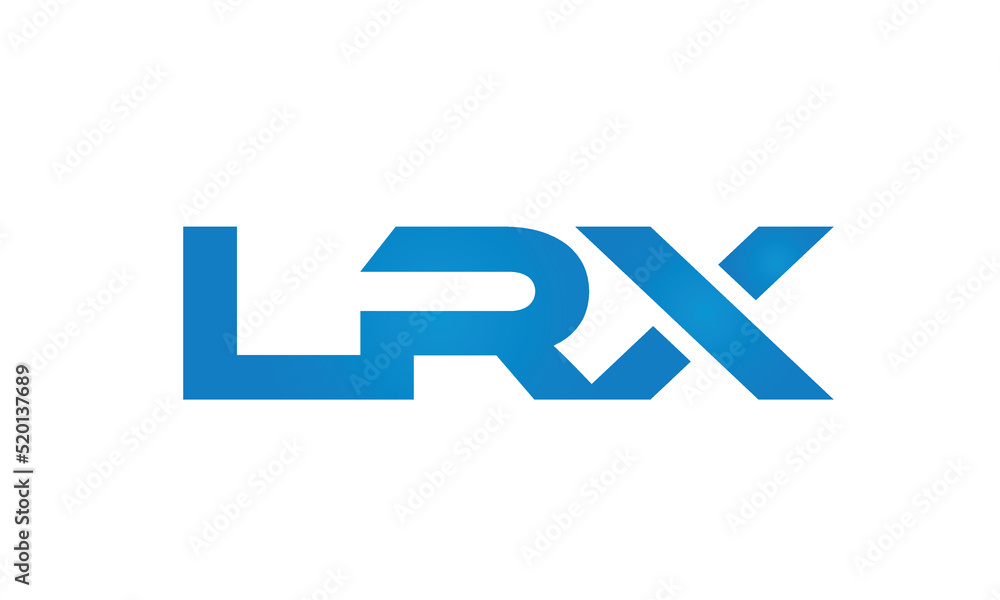 Connected LRX Letters logo Design Linked Chain logo Concept Connected LRX Letters logo Design Linked Chain logo Concept
