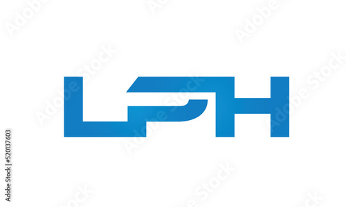 Connected LPJ Letters logo Design Linked Chain logo Concept