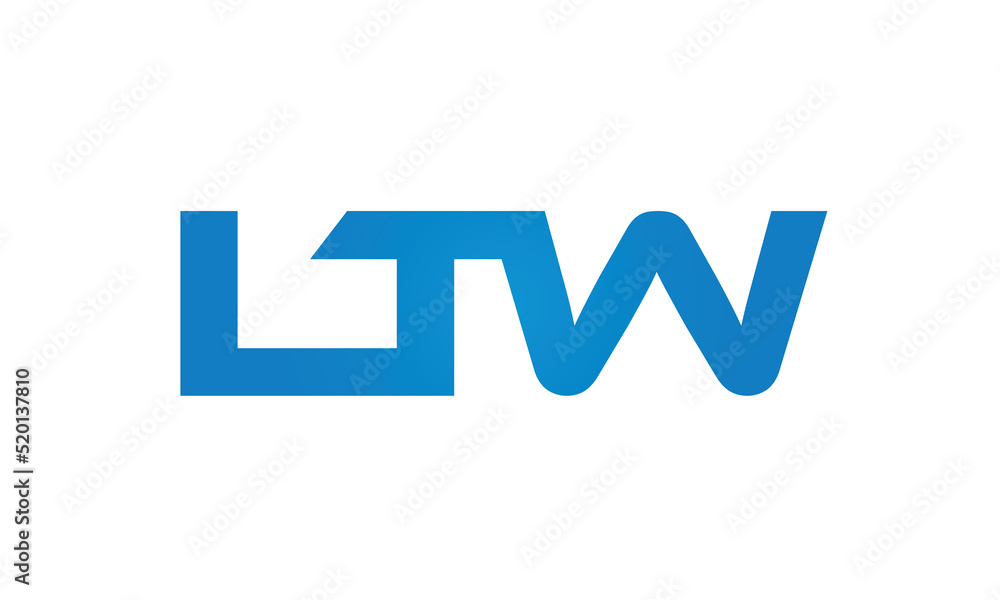 Connected LTW Letters logo Design Linked Chain logo Concept Connected LTW Letters logo Design Linked Chain logo Concept