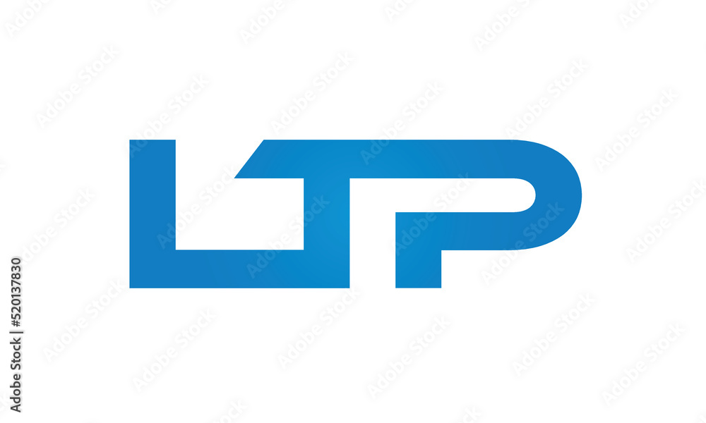 Connected LTP Letters logo Design Linked Chain logo Concept Connected LTP Letters logo Design Linked Chain logo Concept