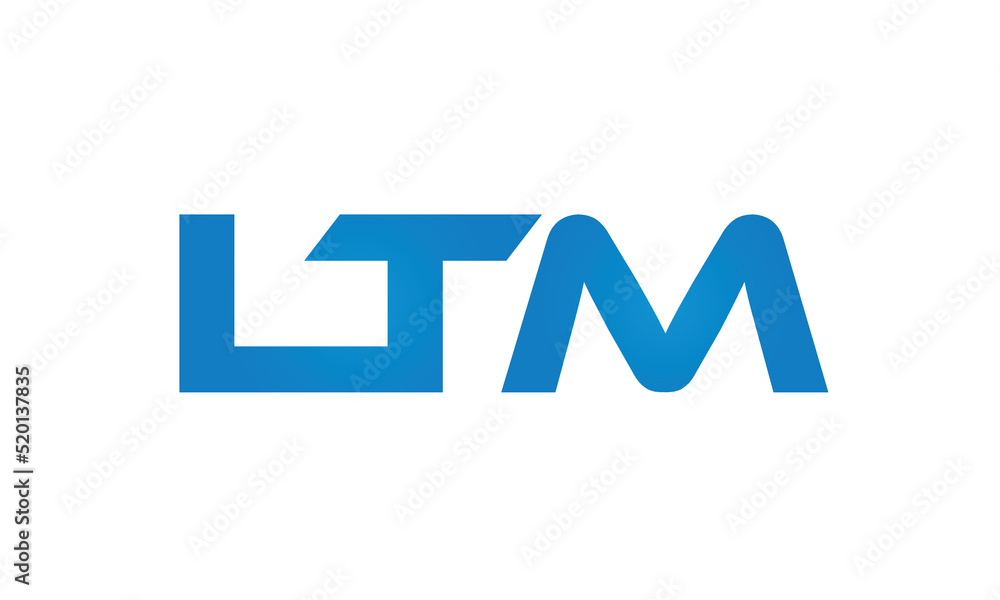 Connected LTM Letters logo Design Linked Chain logo Concept Connected LTM Letters logo Design Linked Chain logo Concept