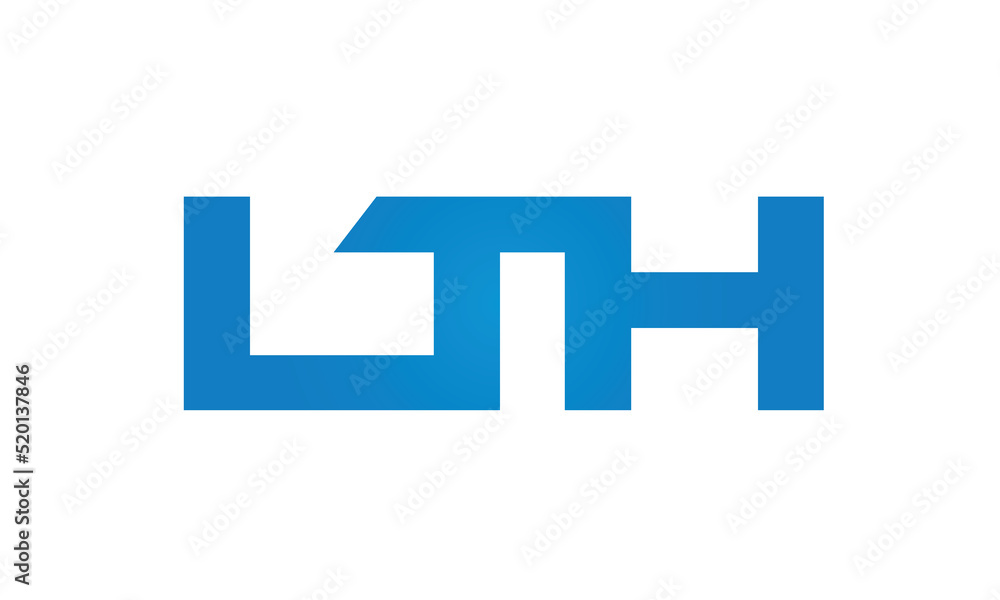 Connected LTH Letters logo Design Linked Chain logo Concept Connected LTH Letters logo Design Linked Chain logo Concept