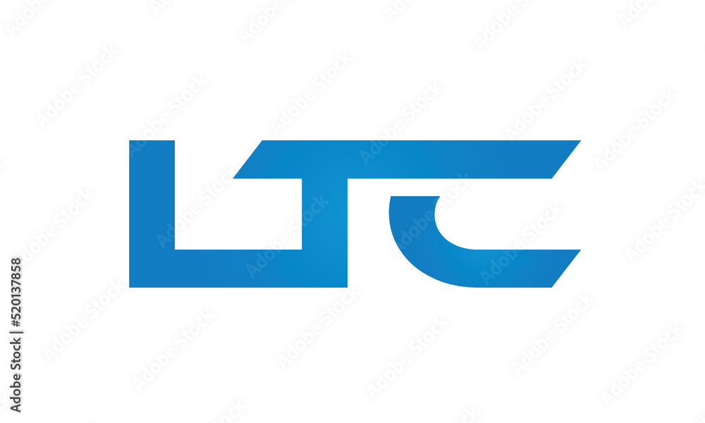 Connected LTC Letters logo Design Linked Chain logo Concept Connected LTC Letters logo Design Linked Chain logo Concept