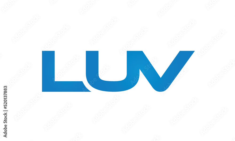 Connected LUV Letters logo Design Linked Chain logo Concept Connected LUV Letters logo Design Linked Chain logo Concept