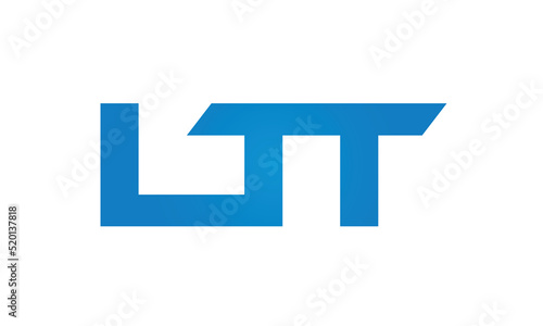 Connected LTT Letters logo Design Linked Chain logo Concept