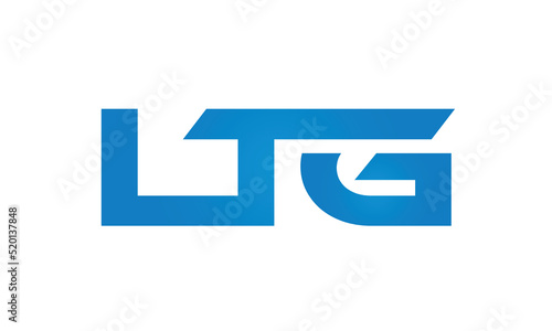 Connected LTG Letters logo Design Linked Chain logo Concept © PIARA KHATUN