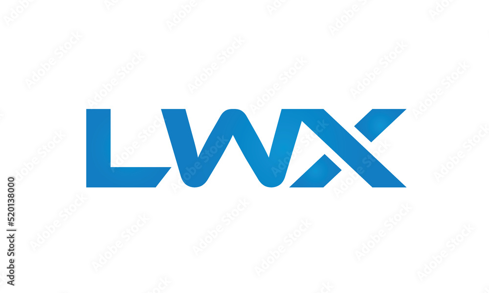 Connected LWX Letters logo Design Linked Chain logo Concept Connected LWX Letters logo Design Linked Chain logo Concept