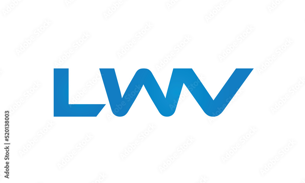 Connected LWV Letters logo Design Linked Chain logo Concept Connected LWV Letters logo Design Linked Chain logo Concept