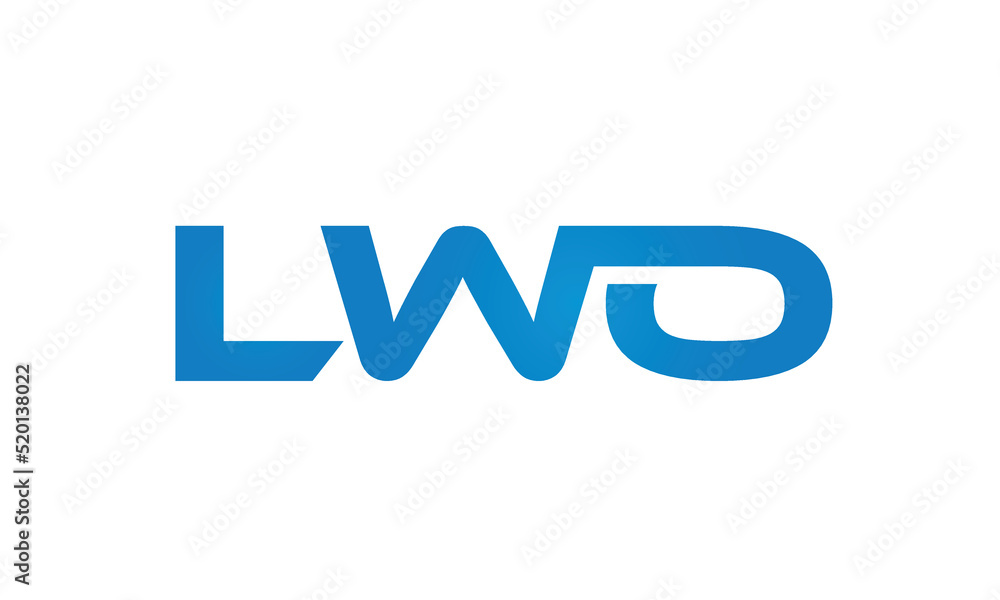Connected LWO Letters logo Design Linked Chain logo Concept	