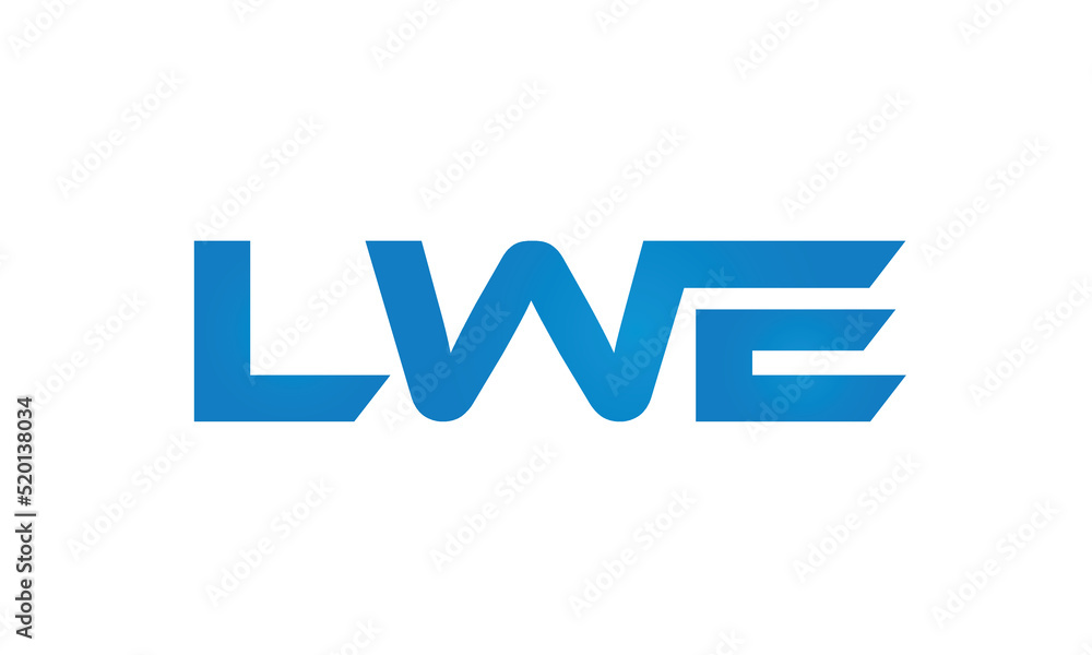 Connected LWE Letters logo Design Linked Chain logo Concept Connected LWE Letters logo Design Linked Chain logo Concept