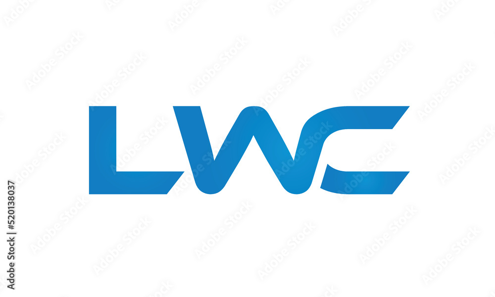 Connected LWC Letters logo Design Linked Chain logo Concept Connected LWC Letters logo Design Linked Chain logo Concept