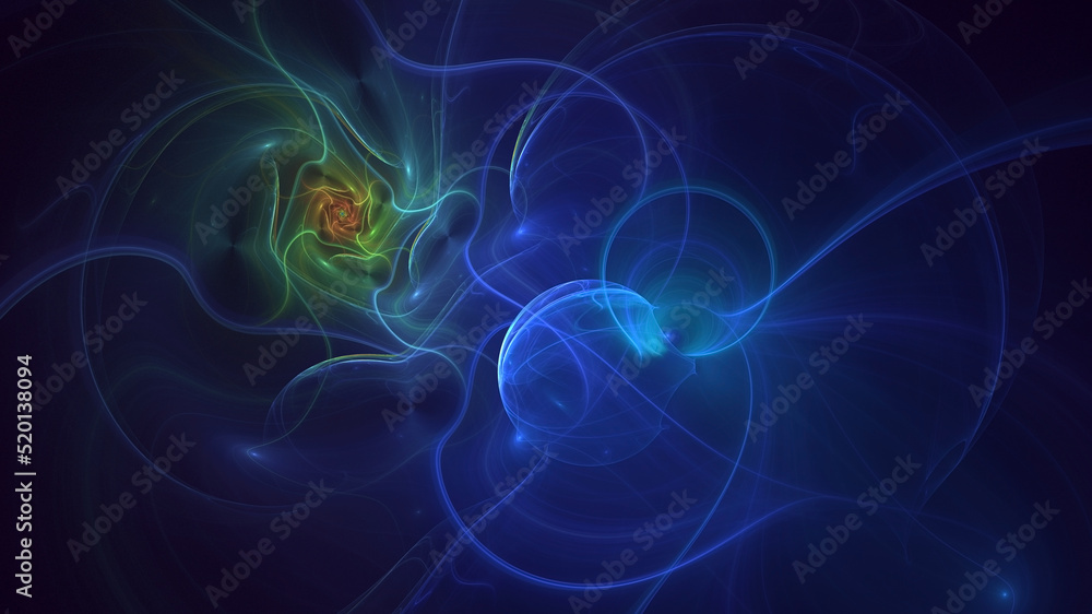 3D rendering abstract multicolor technology fractal light background 3D rendering abstract multicolor technology fractal light background