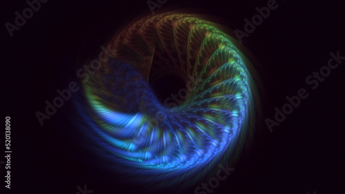 3D rendering abstract round light background