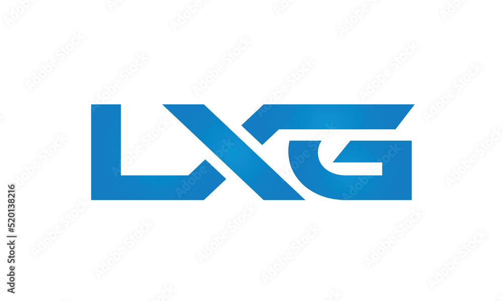 Connected LXG Letters logo Design Linked Chain logo Concept Connected LXG Letters logo Design Linked Chain logo Concept