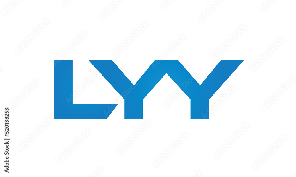 Connected LYY Letters logo Design Linked Chain logo Concept Connected LYY Letters logo Design Linked Chain logo Concept