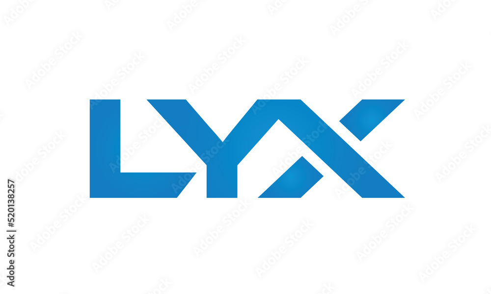 Connected LYX Letters logo Design Linked Chain logo Concept Connected LYX Letters logo Design Linked Chain logo Concept