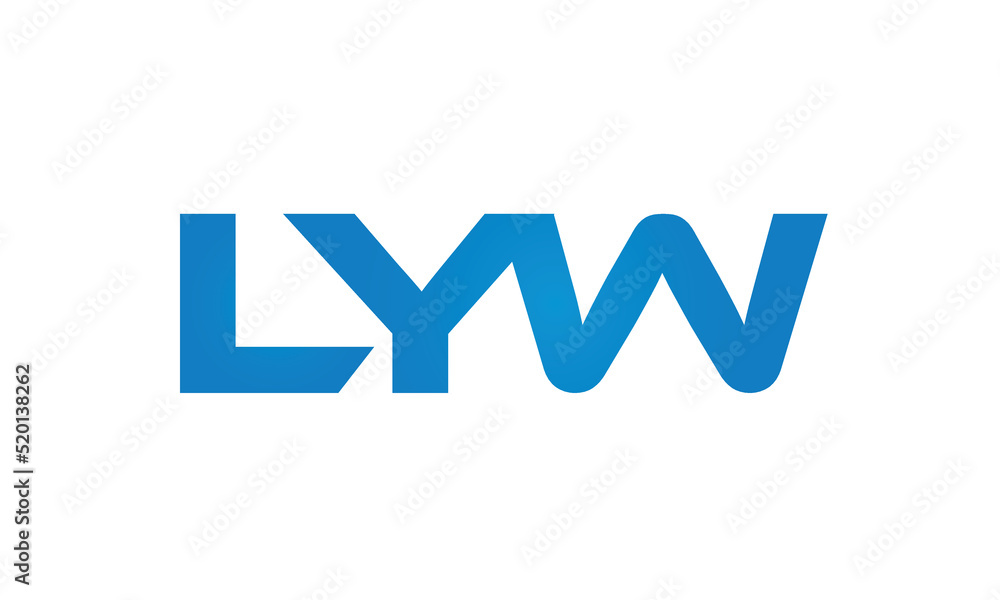 Connected LYW Letters logo Design Linked Chain logo Concept Connected LYW Letters logo Design Linked Chain logo Concept
