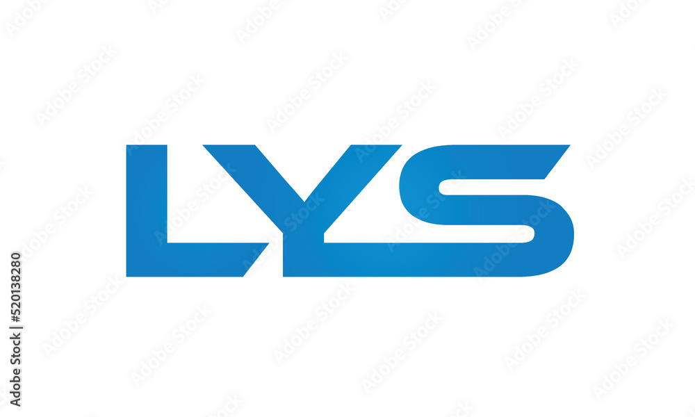 Connected LYS Letters logo Design Linked Chain logo Concept Connected LYS Letters logo Design Linked Chain logo Concept
