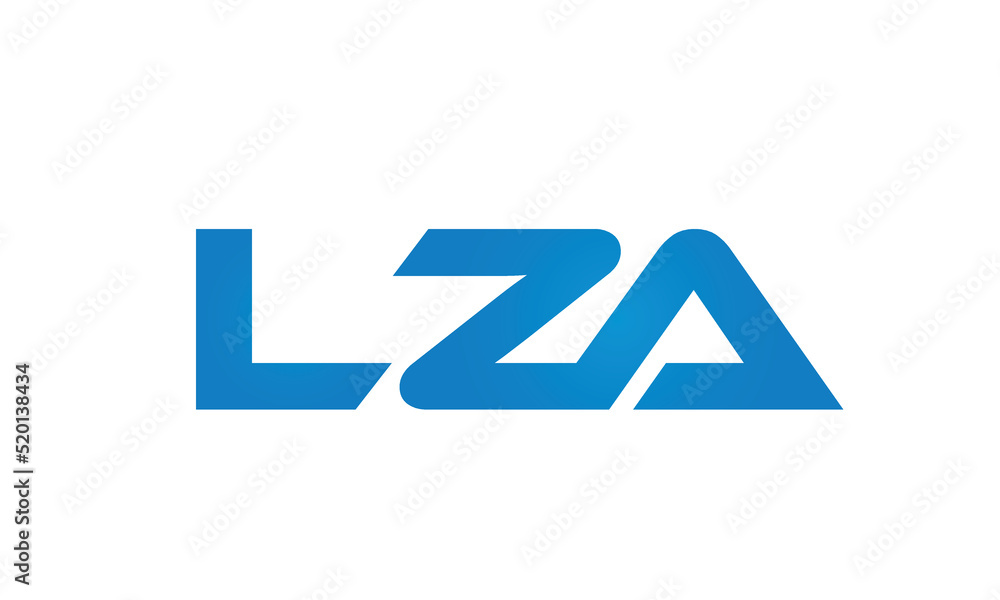 Connected LZA Letters logo Design Linked Chain logo Concept Connected LZA Letters logo Design Linked Chain logo Concept