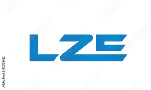 Connected LZE Letters logo Design Linked Chain logo Concept 