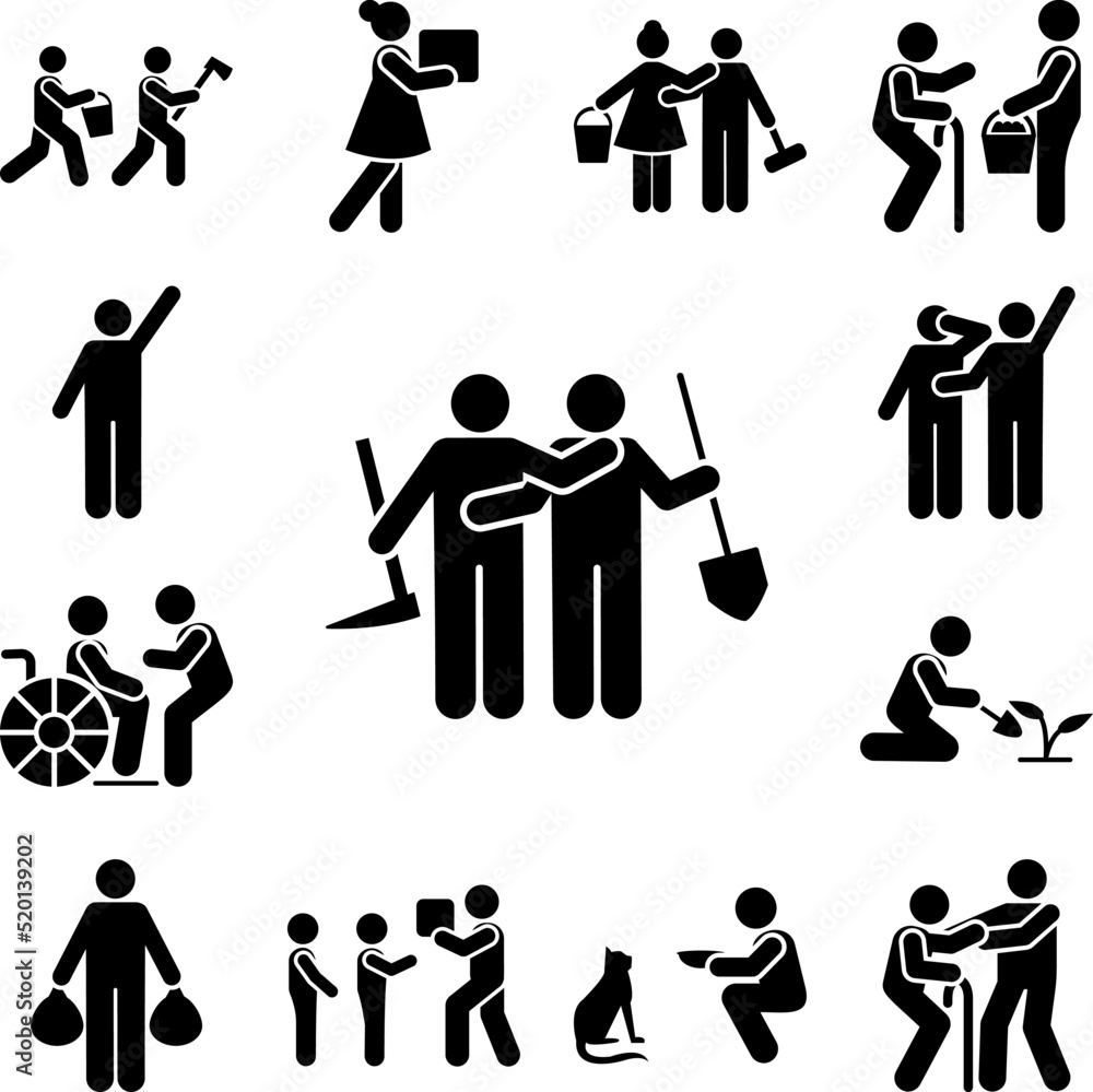 Community park spade tool cleaning icon in a collection with other ...