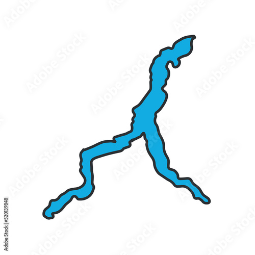 Lake Como. map. vector illustration