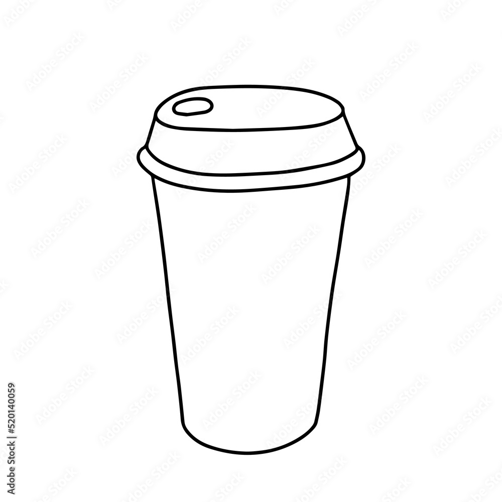 Doodle coffee mug vector illustration. Hand drawn coffee mug sketch Doodle coffee mug vector illustration. Hand drawn coffee mug sketch