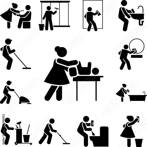 Baby, change, diaper, poop icon in a collection with other items