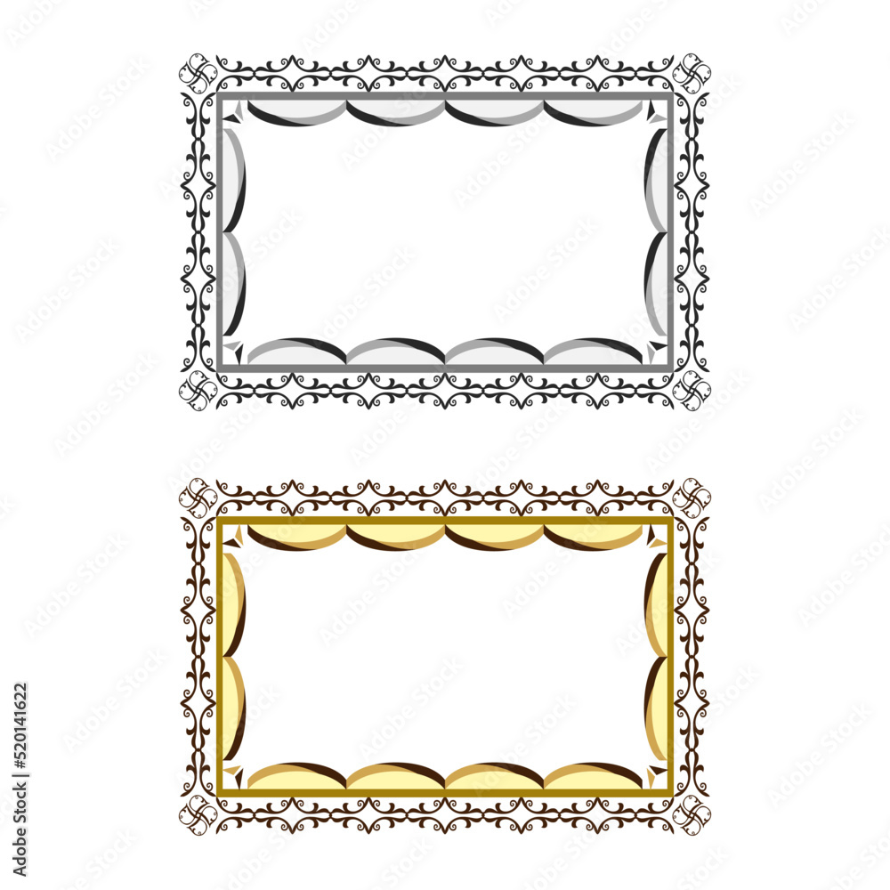 Two frame with wavy line for pfoto set. Two frame with wavy line for pfoto set.