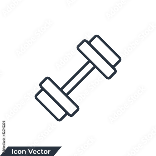 barbell, dumbbell icon logo vector illustration. Gym equipment symbol template for graphic and web design collection
