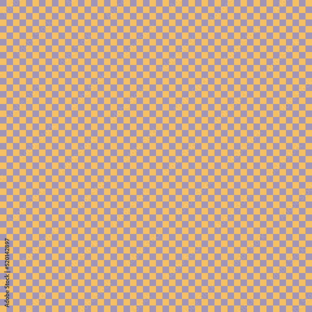 Checkerboard orange violet vector seamless pattern. Geometric abstract background. Checkered surface design. Checkerboard orange violet vector seamless pattern. Geometric abstract background. Checkered surface design.