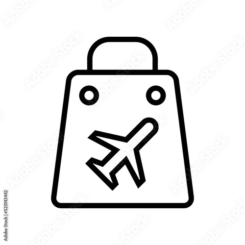 Duty free shop icon vector graphic illustration