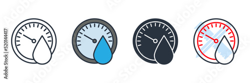hygrometer icon logo vector illustration. humidity symbol template for graphic and web design collection