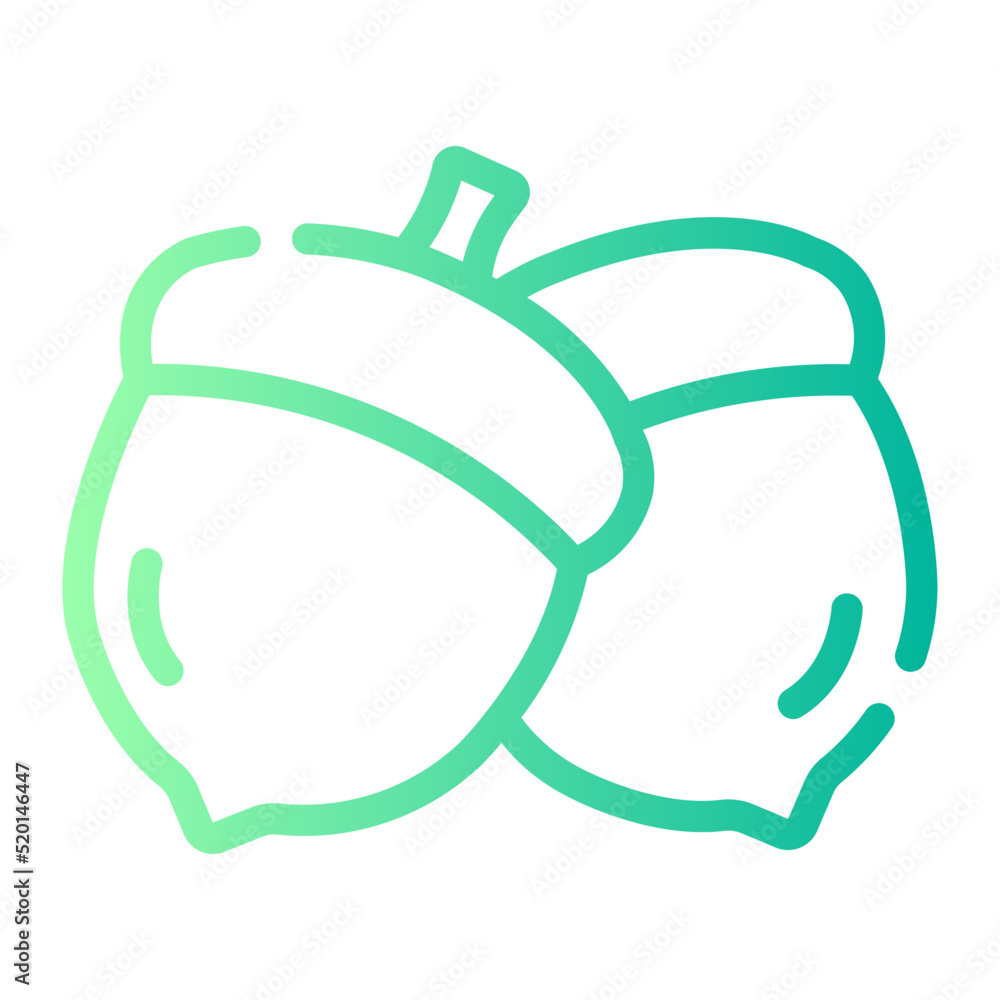 Acorn gradient icon