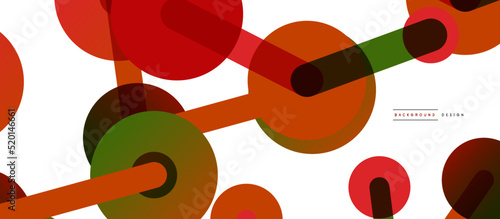 Abstract background. Round dots connected by lines. Trendy techno business template for wallpaper, banner, background or landing