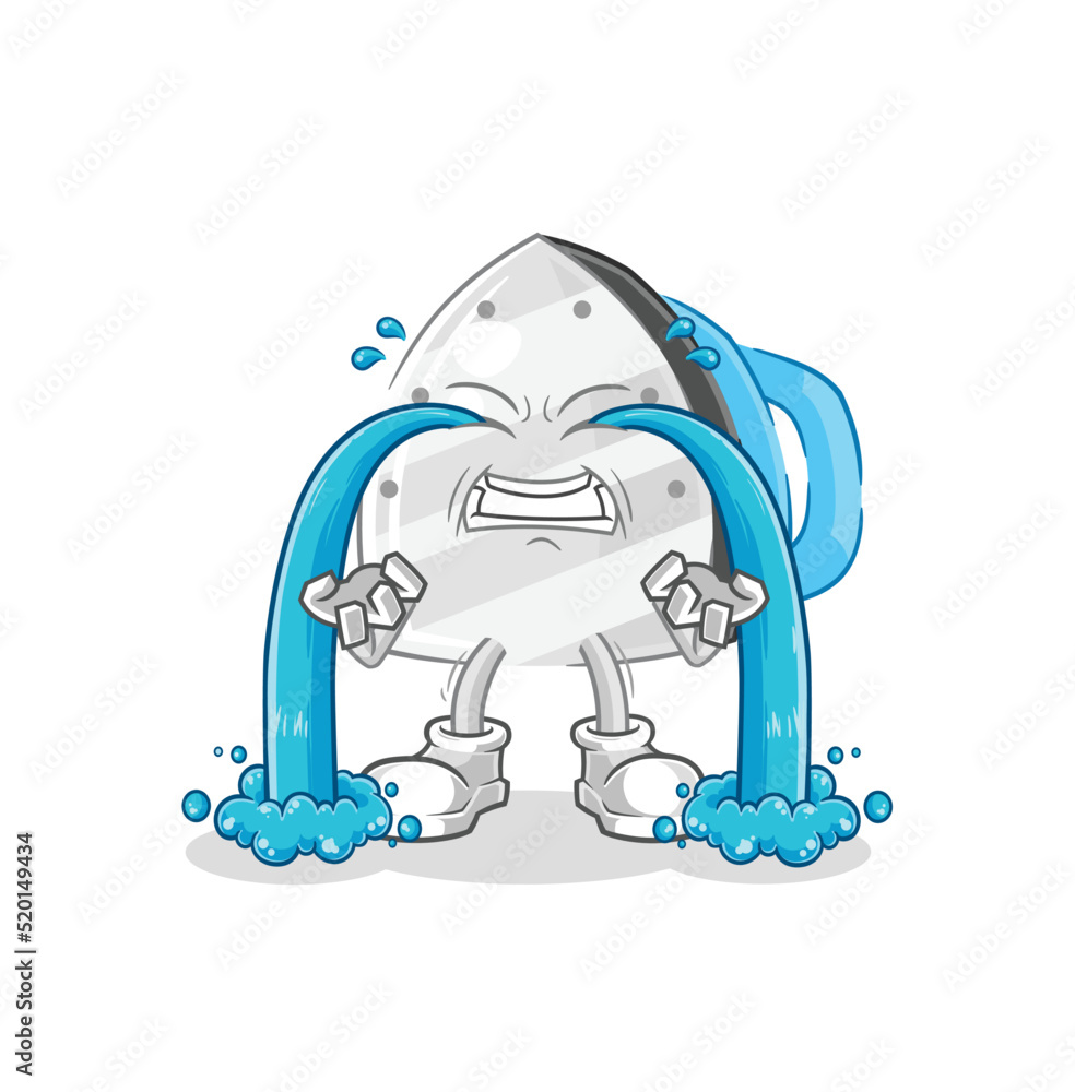 iron crying illustration. character vector iron crying illustration. character vector