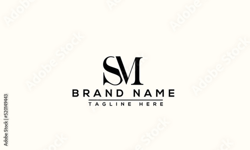 Logo design letter SM . Elegant modern. Vector template.