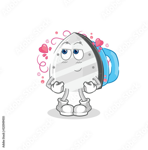 iron shy vector. cartoon character