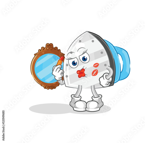 iron make up mascot. cartoon vector