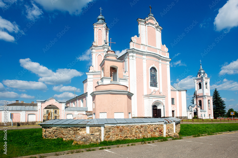The Church of Saints Peter and Paul in the village of Boruni, Belarus. A monument of architecture of the Vilna Baroque with rococo elements.