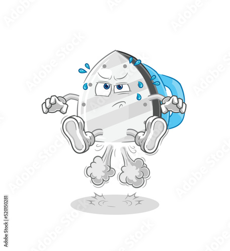 iron fart jumping illustration. character vector
