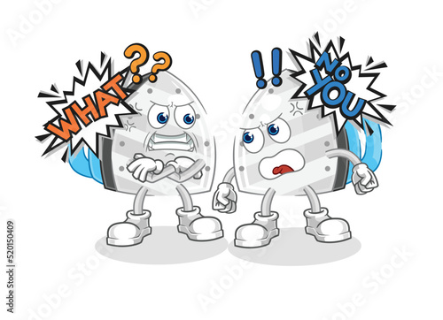 iron arguing each other cartoon vector