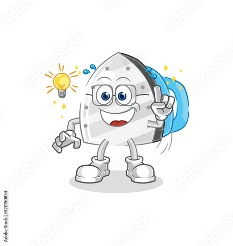 iron got an idea cartoon. mascot vector