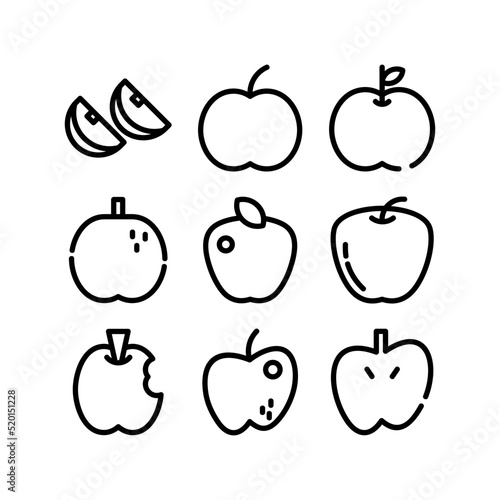 apple icon or logo isolated sign symbol vector illustration - high quality black style vector icons 