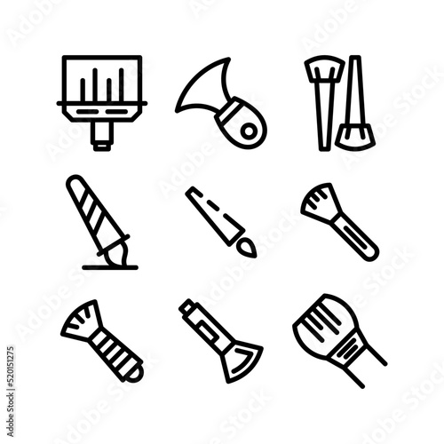 brush icon or logo isolated sign symbol vector illustration - high quality black style vector icons 