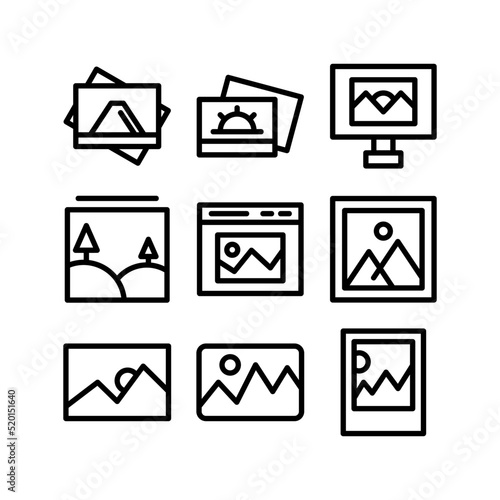picture icon or logo isolated sign symbol vector illustration - high quality black style vector icons 